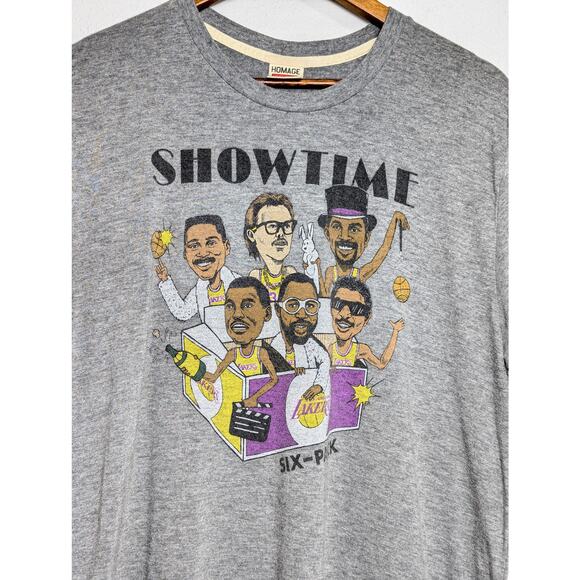 Homage Vintage 80's Showtime Lakers Six-Pack T-Shirt Size L - Picture 2 of 7
